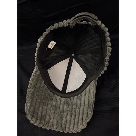 Corduroy Baseball Hat Green 100% Cotton Autumn Fall Time Minimalist Capsule - Picture 5 of 7